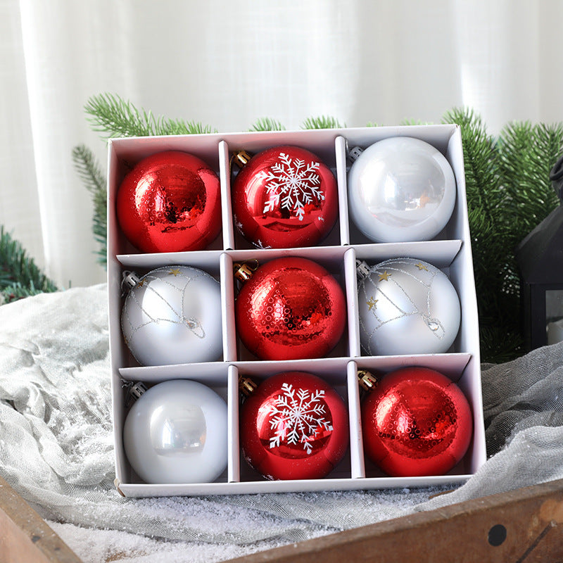 Christmas Ball Set Gift Box Christmas Painting Gift Pack Ball Christmas Tree Decoration Pendant