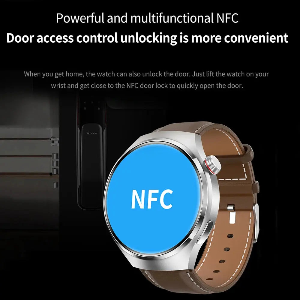 For HUAWEI GT4 Pro GPS NFC Smart Watch Men 360*360 AMOLED Screen Heart rate Bluetooth Call IP68 Waterproof Man Smartwatch 2024 Lamiiche