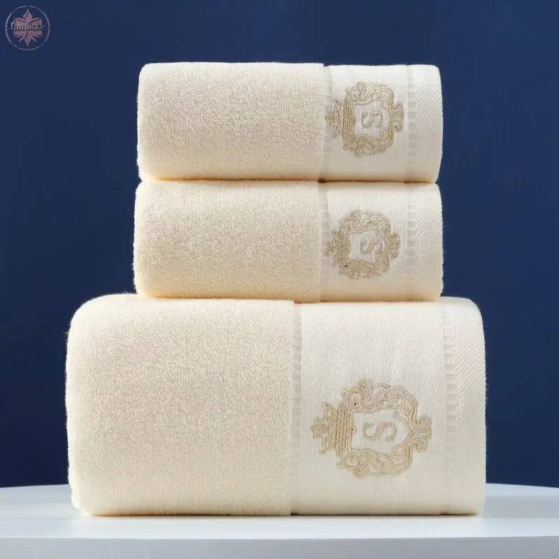 Towel Set Of Pure Cotton Towel Bath Towel Three-Piece Gift Set Xinjiang Cotton - Lamiiche