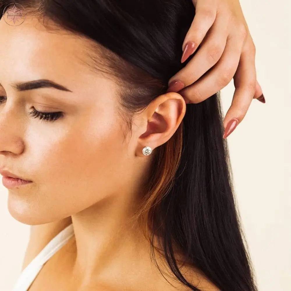 Stainless steel earring set with multiple decorations - Lamiiche