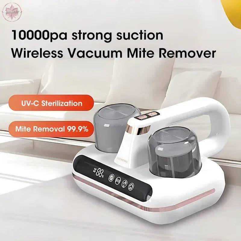New Mattress Vacuum Mite Remover Cordless Handheld Cleaner Powerful Suction For Cleaning Bed Pillows Home Supplies - Lamiiche