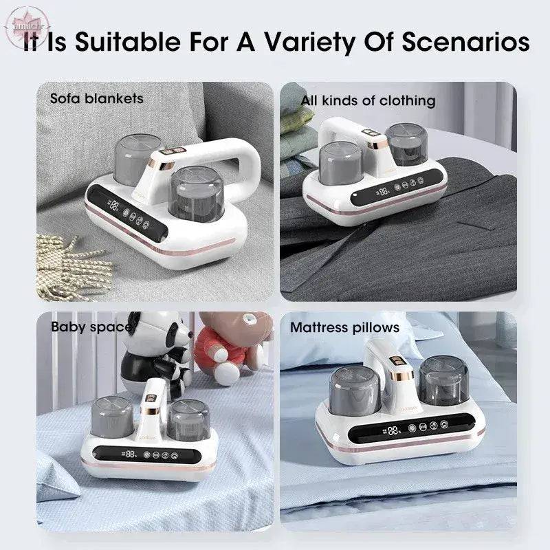 New Mattress Vacuum Mite Remover Cordless Handheld Cleaner Powerful Suction For Cleaning Bed Pillows Home Supplies - Lamiiche