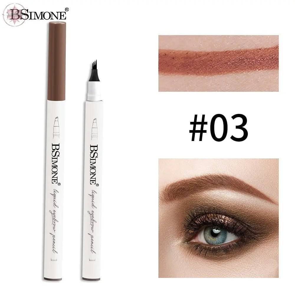 BSIMONE Four-Pronged Eyebrow Pencil For Makeup Artists Waterproof Non-Smudging Natural Three-Dimensional Eyebrow Pencil - Lamiiche