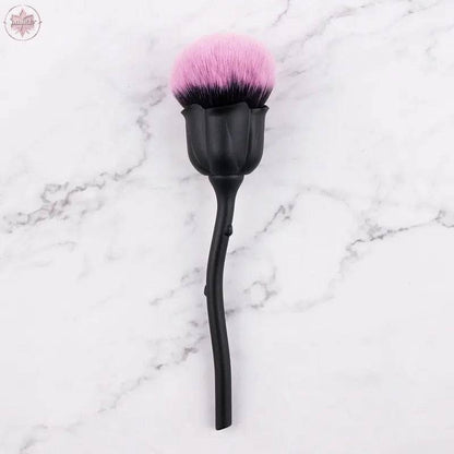 Flower Nail Brush For Manicure Rose Nail Art Brush Nail Accesories Tools Popular Round Small Gel polish Dust Cleaning Brushes - Lamiiche