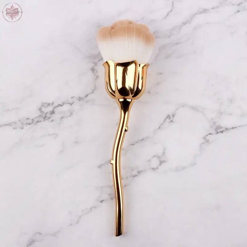 Flower Nail Brush For Manicure Rose Nail Art Brush Nail Accesories Tools Popular Round Small Gel polish Dust Cleaning Brushes - Lamiiche