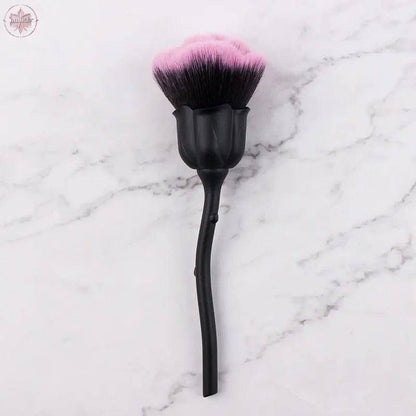 Flower Nail Brush For Manicure Rose Nail Art Brush Nail Accesories Tools Popular Round Small Gel polish Dust Cleaning Brushes - Lamiiche