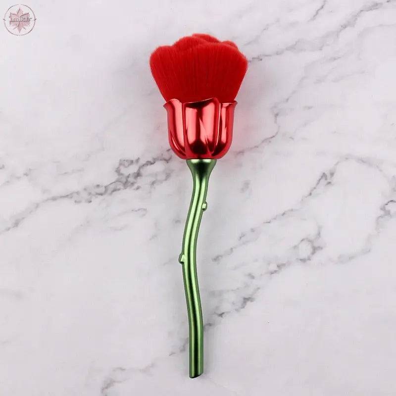 Flower Nail Brush For Manicure Rose Nail Art Brush Nail Accesories Tools Popular Round Small Gel polish Dust Cleaning Brushes - Lamiiche