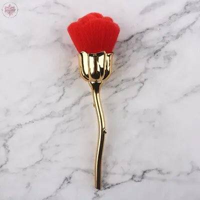 Flower Nail Brush For Manicure Rose Nail Art Brush Nail Accesories Tools Popular Round Small Gel polish Dust Cleaning Brushes - Lamiiche