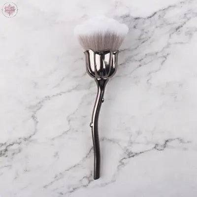 Flower Nail Brush For Manicure Rose Nail Art Brush Nail Accesories Tools Popular Round Small Gel polish Dust Cleaning Brushes - Lamiiche