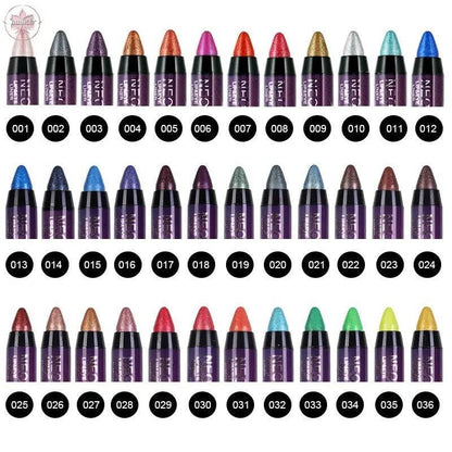 KISS SUSY 36 color eye shadow pencil stick lip pencil 2 in 1 is not easy to smudge - Lamiiche