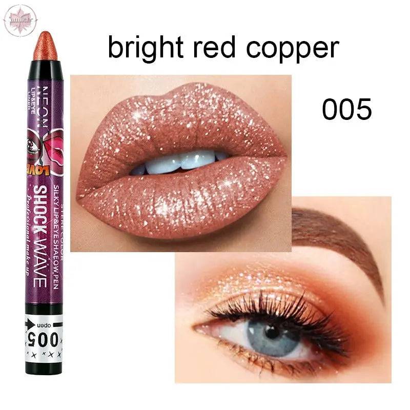 KISS SUSY 36 color eye shadow pencil stick lip pencil 2 in 1 is not easy to smudge - Lamiiche