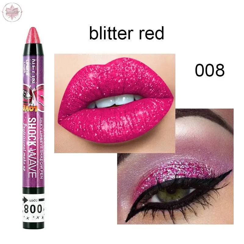 KISS SUSY 36 color eye shadow pencil stick lip pencil 2 in 1 is not easy to smudge - Lamiiche