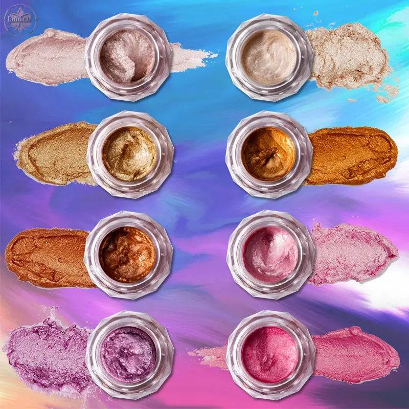 Pudaier Jelly Gel Face Highlighter Body Highlighter Mermaid Eyeshadow - Lamiiche