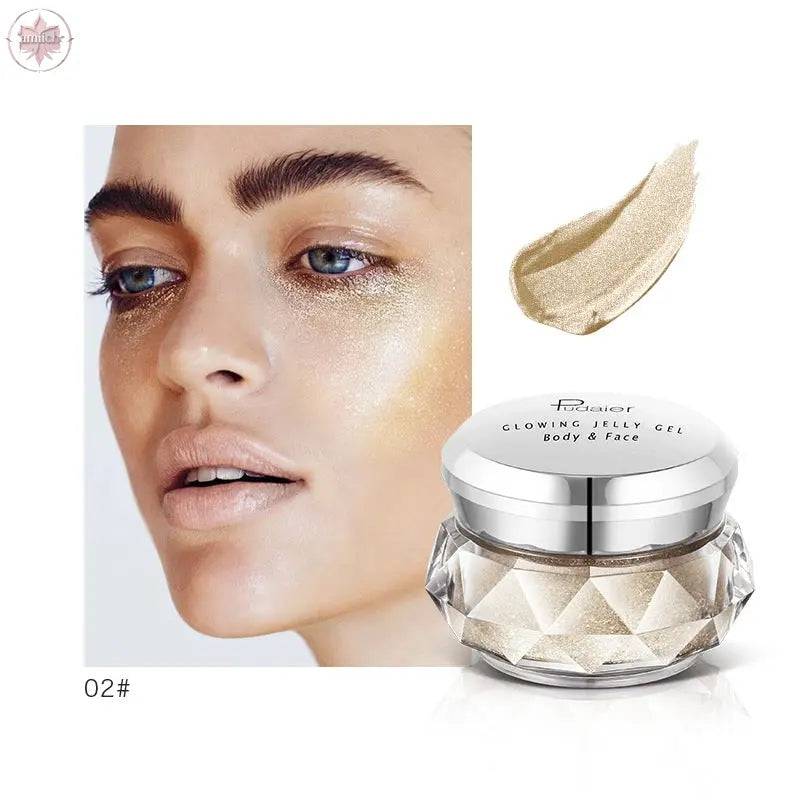 Pudaier Jelly Gel Face Highlighter Body Highlighter Mermaid Eyeshadow - Lamiiche