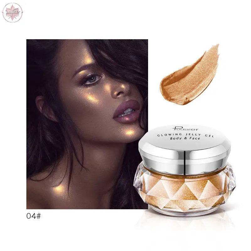Pudaier Jelly Gel Face Highlighter Body Highlighter Mermaid Eyeshadow - Lamiiche