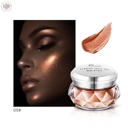 Pudaier Jelly Gel Face Highlighter Body Highlighter Mermaid Eyeshadow - Lamiiche