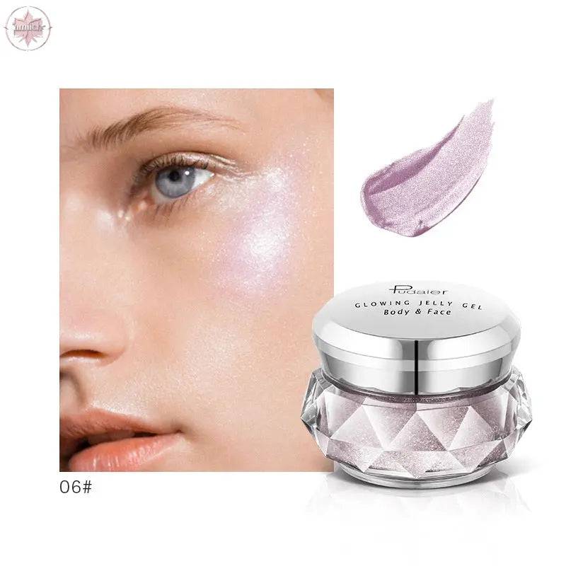 Pudaier Jelly Gel Face Highlighter Body Highlighter Mermaid Eyeshadow - Lamiiche