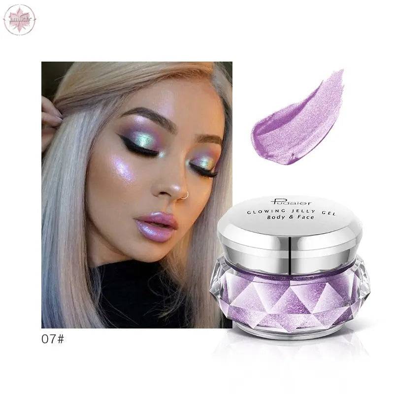 Pudaier Jelly Gel Face Highlighter Body Highlighter Mermaid Eyeshadow - Lamiiche