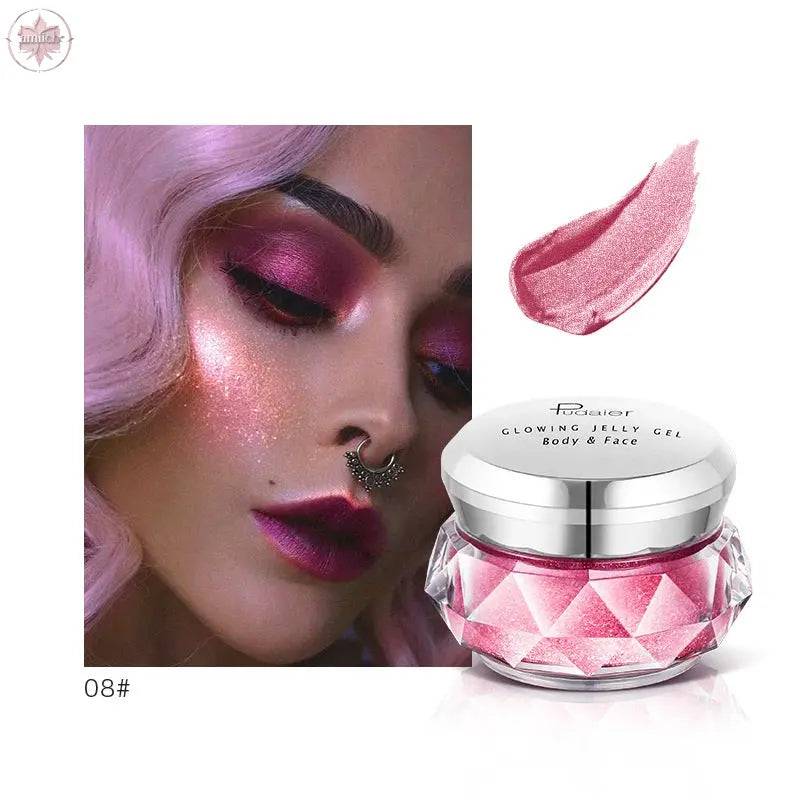 Pudaier Jelly Gel Face Highlighter Body Highlighter Mermaid Eyeshadow - Lamiiche