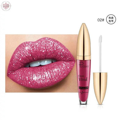 Pudaier matte pearl gloss lip gloss does not stick to cup lip glaze, develops color, liquid lipstick, and lip gloss - Lamiiche