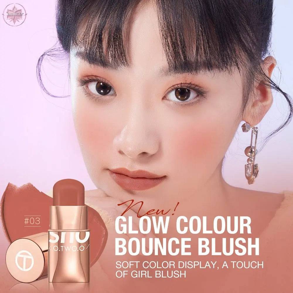 Vigorous and smooth powder blusher cream can improve the appearance and highlight the natural nude makeup powder blusher stick makeup SC049 - Lamiiche