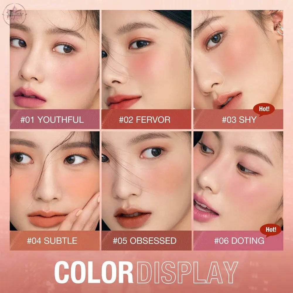 Vigorous and smooth powder blusher cream can improve the appearance and highlight the natural nude makeup powder blusher stick makeup SC049 - Lamiiche