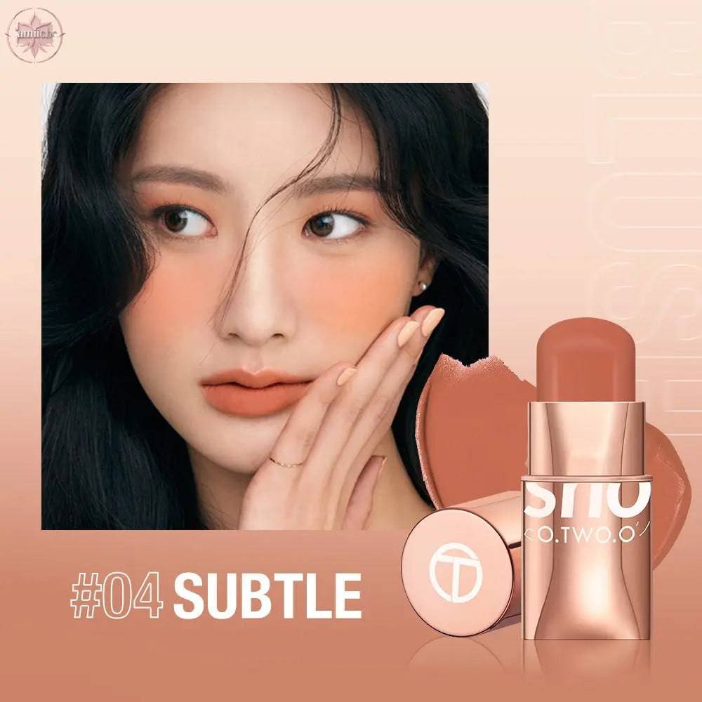 Vigorous and smooth powder blusher cream can improve the appearance and highlight the natural nude makeup powder blusher stick makeup SC049 - Lamiiche