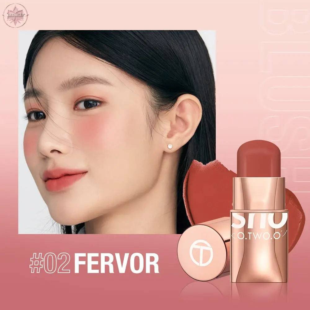 Vigorous and smooth powder blusher cream can improve the appearance and highlight the natural nude makeup powder blusher stick makeup SC049 - Lamiiche