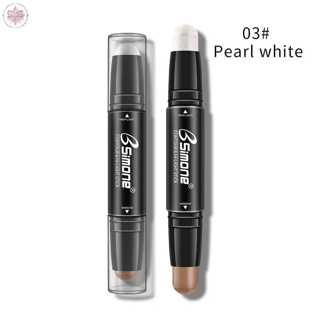 Double-Ended Highlighting Stick Concealer Nose-Shadow Highlighter To Fix Spots Side Shadow Highlighter Stick - Lamiiche