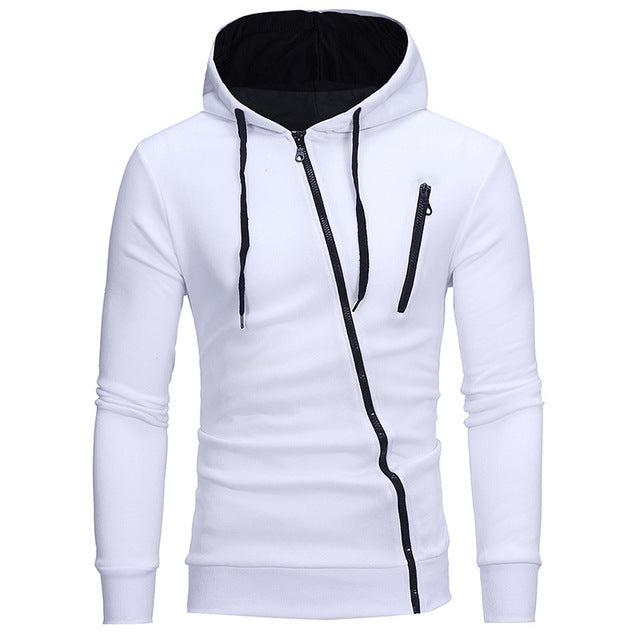 Casual Solid Tracksuit Zipper Hooded Sweatshirt
