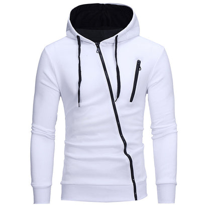 Casual Solid Tracksuit Zipper Hooded Sweatshirt