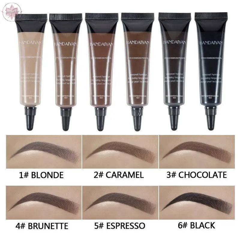 Handaiyan Styled Eyebrow Gel Waterproof and Non Halogenic Liquid Eyebrow Dyeing Cream Wild Eyebrow Holder - Lamiiche