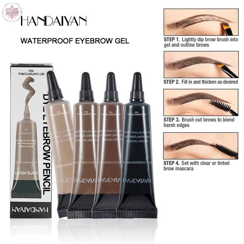 Handaiyan Styled Eyebrow Gel Waterproof and Non Halogenic Liquid Eyebrow Dyeing Cream Wild Eyebrow Holder - Lamiiche