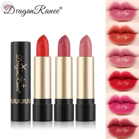 Gilt Pearlescent Dragon Fruit Peach Pink Lipstick Slightly Flashing Lipstick Moisturizing And Shining With Fine Flashing Bean Paste Mermaid - Lamiiche