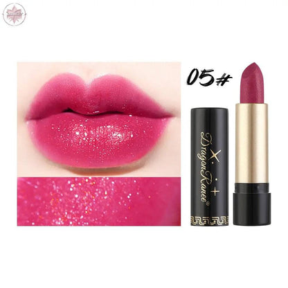 Gilt Pearlescent Dragon Fruit Peach Pink Lipstick Slightly Flashing Lipstick Moisturizing And Shining With Fine Flashing Bean Paste Mermaid - Lamiiche