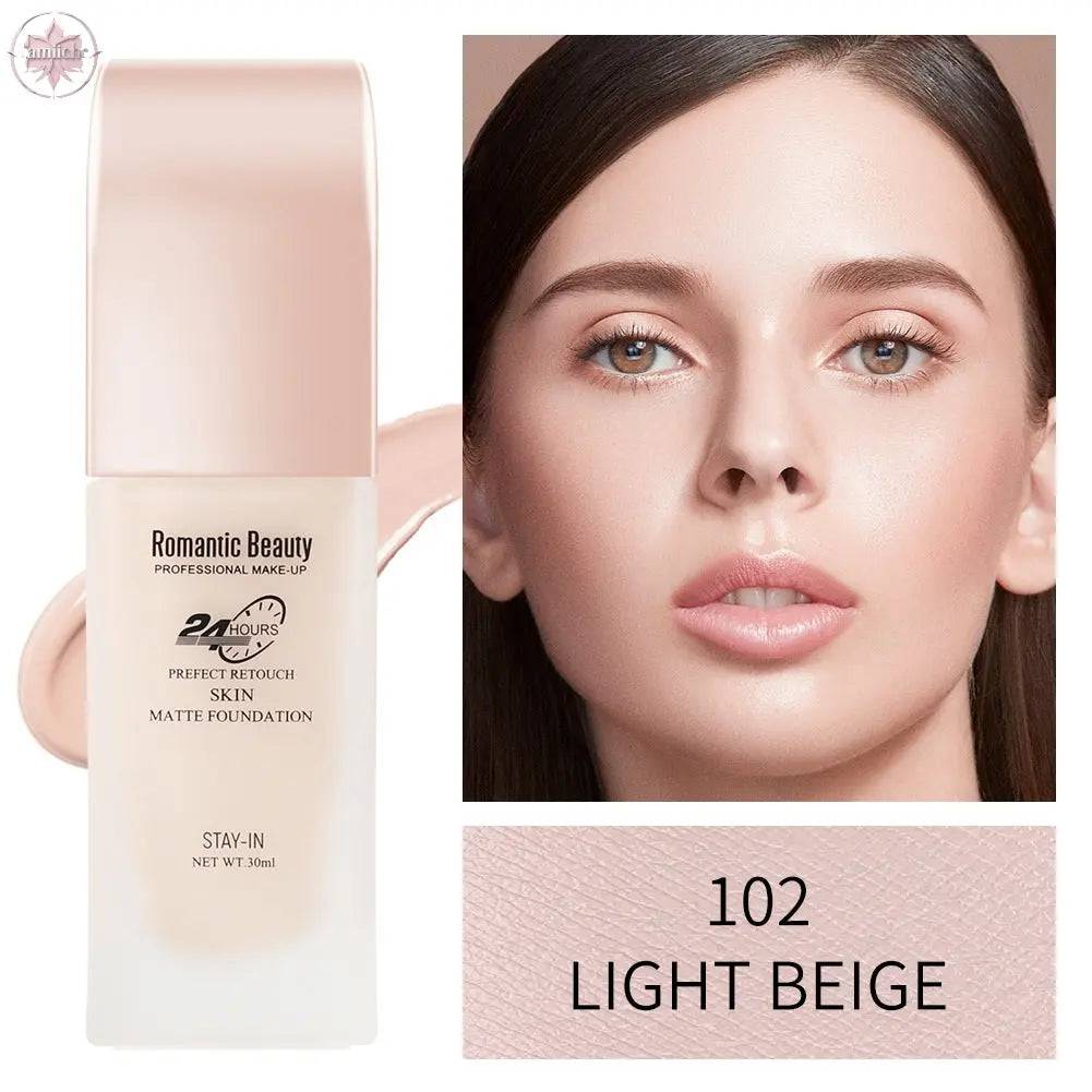 Romantic Beauty 30ml Long-Lasting Oil Control Non-Removal Foundation Concealer And Moisturizer Makeup Foundation - Lamiiche