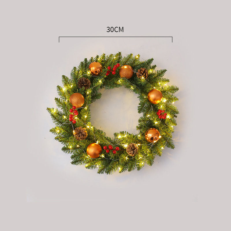 Christmas wreath rattan 30/40/50/60cm Christmas decoration wreath door hanging scene