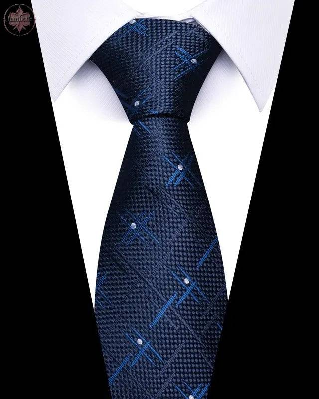 Men's 8cm Business Professional Striped Tie Wedding Suit Accessories Polyester Tie Men - Lamiiche