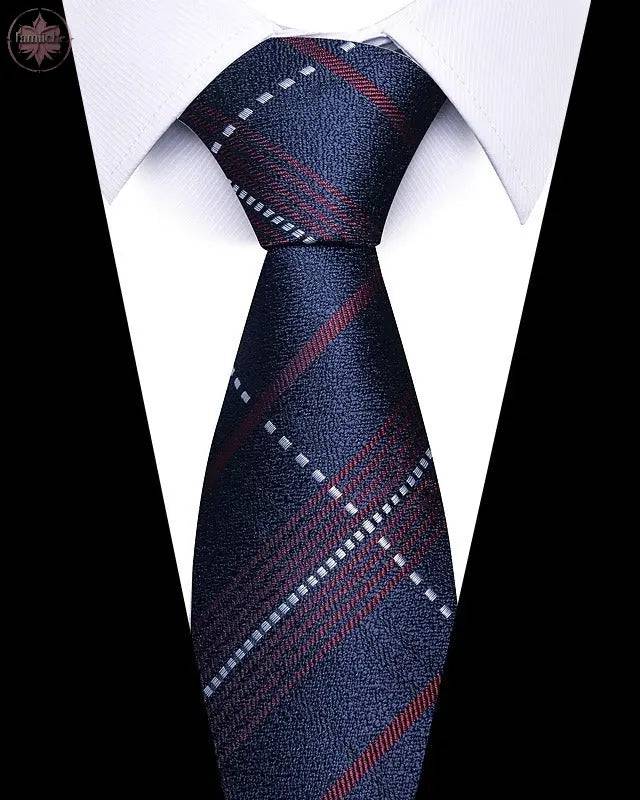 Men's 8cm Business Professional Striped Tie Wedding Suit Accessories Polyester Tie Men - Lamiiche