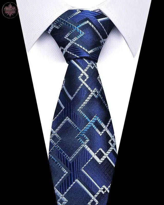 Men's 8cm Business Professional Striped Tie Wedding Suit Accessories Polyester Tie Men - Lamiiche