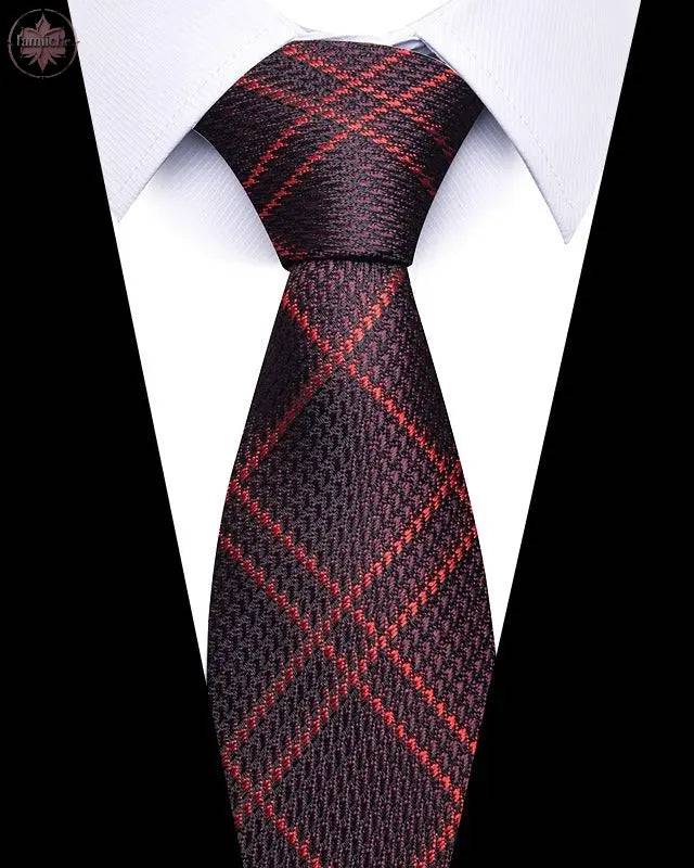 Men's 8cm Business Professional Striped Tie Wedding Suit Accessories Polyester Tie Men - Lamiiche