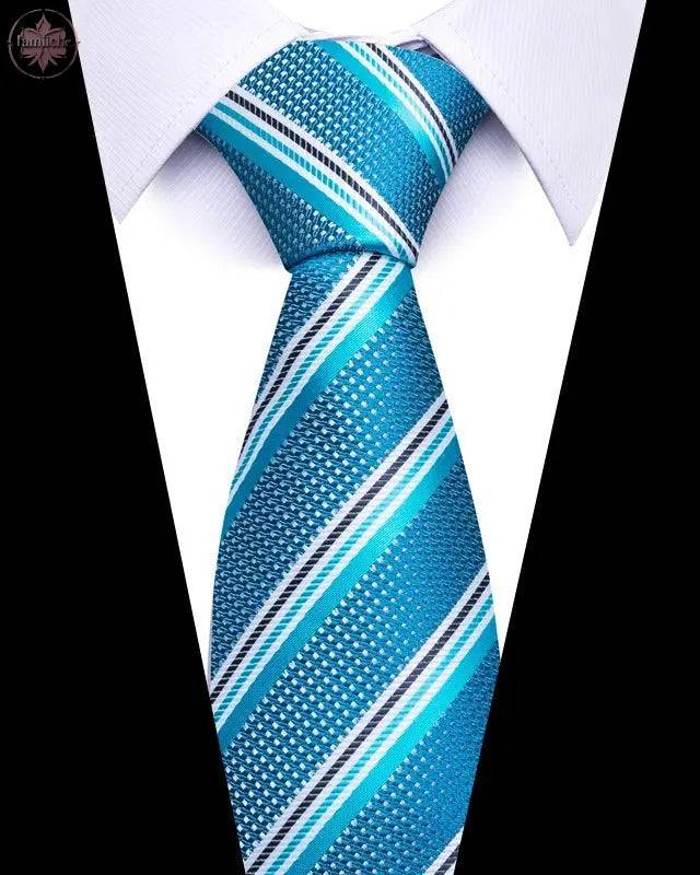 Men's 8cm Business Professional Striped Tie Wedding Suit Accessories Polyester Tie Men - Lamiiche