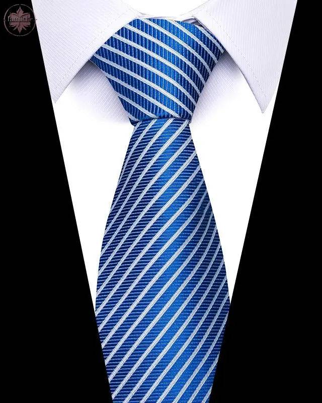 Men's 8cm Business Professional Striped Tie Wedding Suit Accessories Polyester Tie Men - Lamiiche