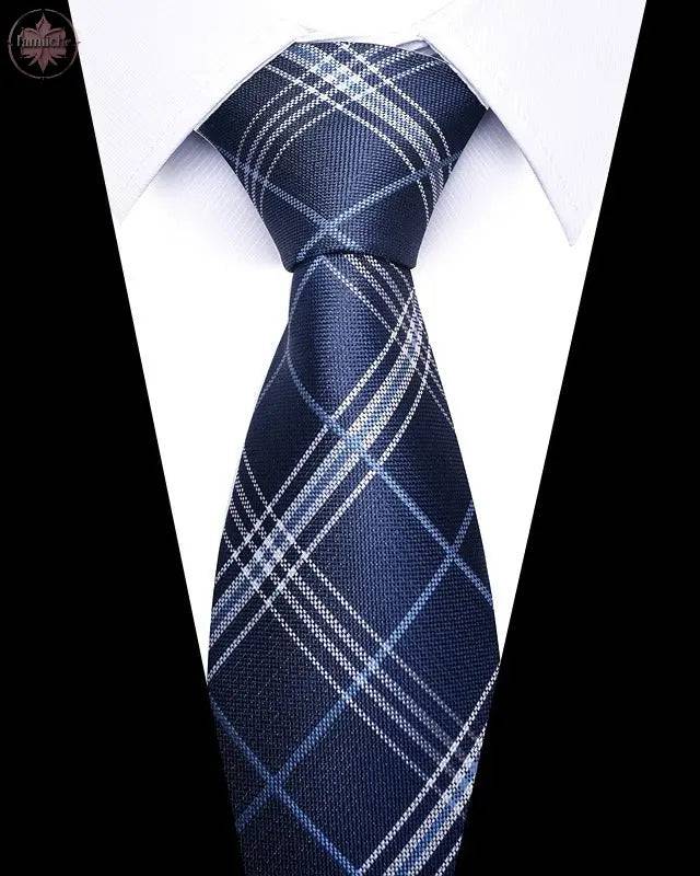 Men's 8cm Business Professional Striped Tie Wedding Suit Accessories Polyester Tie Men - Lamiiche