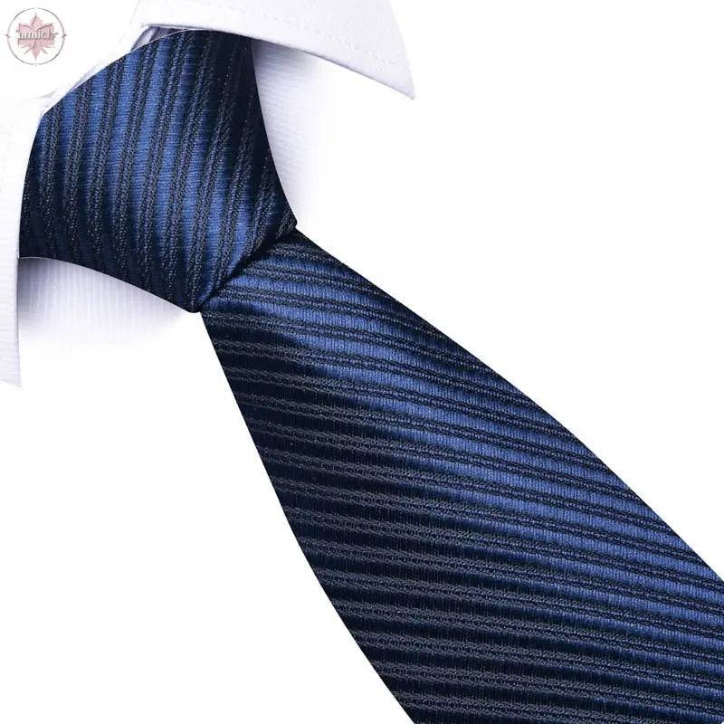 Men's 8cm Business Professional Striped Tie Wedding Suit Accessories Polyester Tie Men - Lamiiche