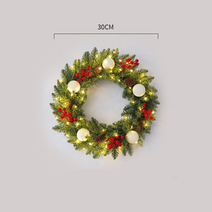 Christmas wreath rattan 30/40/50/60cm Christmas decoration wreath door hanging scene