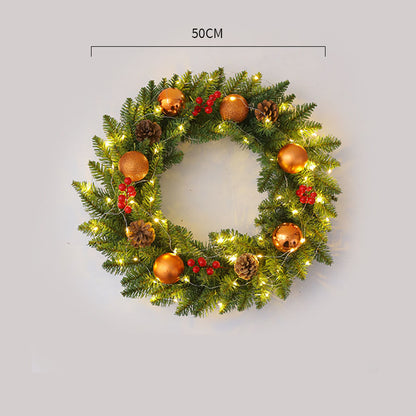 Christmas wreath rattan 30/40/50/60cm Christmas decoration wreath door hanging scene
