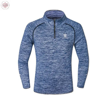 FANNAI Sport Men T-shirt with Zipper Quick Dry Long Sleeve Camisa Sportswear Men Fitness Outdoor Running Trainining Clothing Gym  Lamiiche