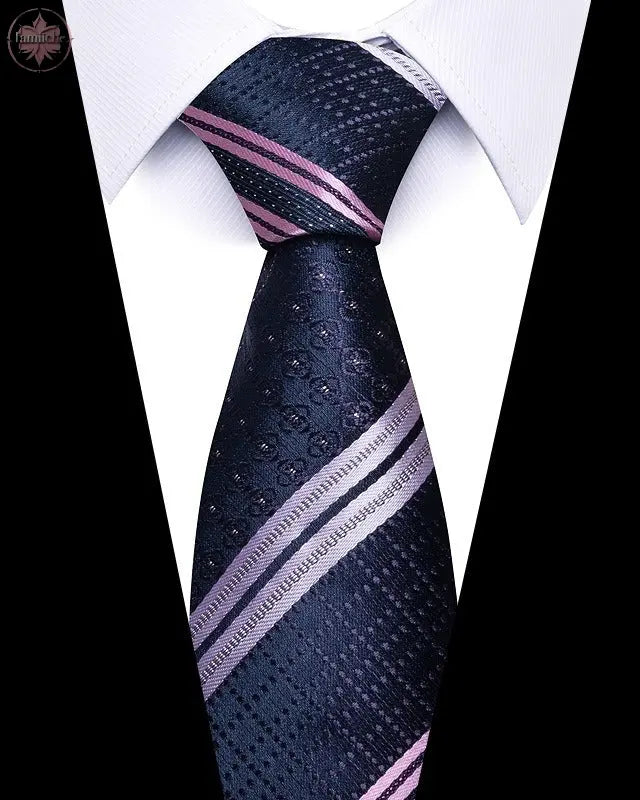 Men's 8cm Business Professional Striped Tie Wedding Suit Accessories Polyester Tie Men  Lamiiche