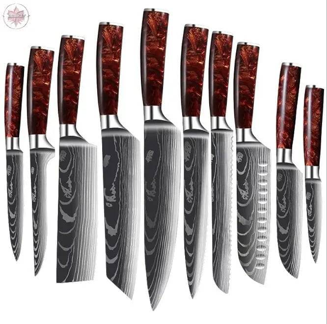 Kitchen Knives Professional Chef Knives Kitchen Knife Japanese 5CR15 440C High Carbon Stainless Steel Pattern Knife - Lamiiche